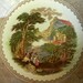Brown Polycrhome Transferware Cereal Soup Bowl Royal Staffordshire Alpine Scene Jenny LInd