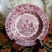 Wedgwood Ferrara Purple-ish Fuschia Plum  Transferware Plate Ship Scene