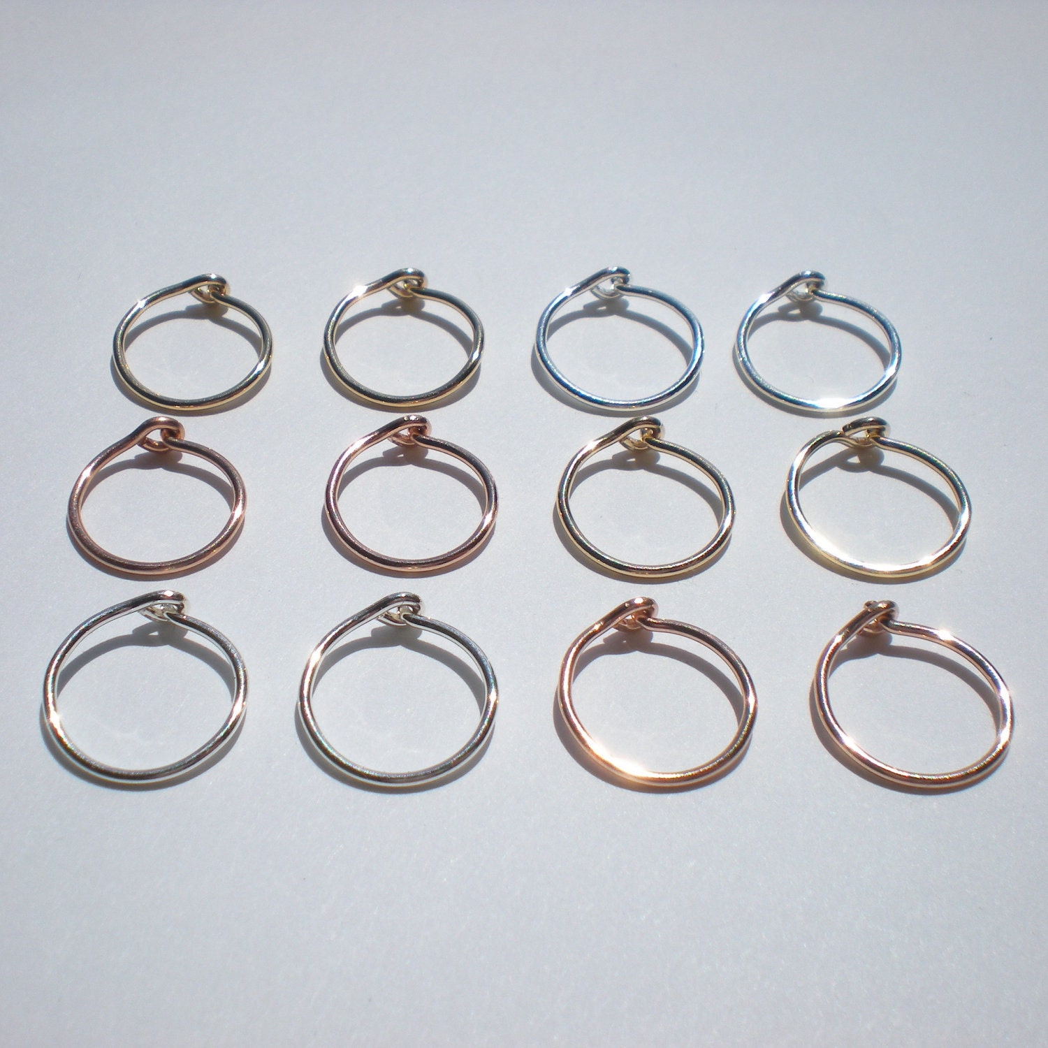 TINY GOLD HOOPS -- 14k gold filled - BluHour