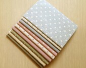 9 Polka Dot Linens -  Fat quarter Bundle