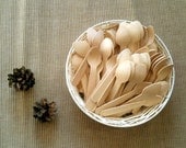 100 mini wooden spoons for crafting, stamping, painting, making tag
