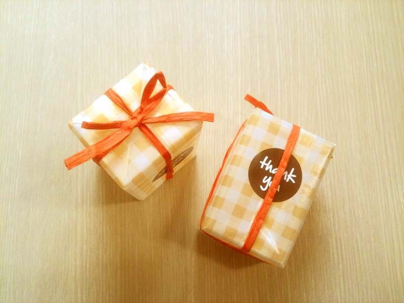 4 Different Stickers - 'handmade' and 'thank you' Set (Total 28 pcs) -2 set