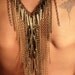 Made to Order Golden Bronze Spiked Chain Bib Necklace