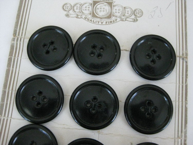 Card of Twelve Antique Bakelite Casein BUTTONS