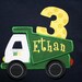 BEEP BEEP Custom Garbage Truck Applique Birthday Shirt-First Birthday, Second Birthday, Third Birthday number or Initials, Monogrammed