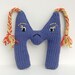 Letter M Alphabet Plush Toy Knitting PATTERN - Monica