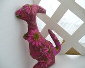 Magenta Floral Plush Kangaroo