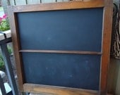 Vintage Mahagony Wood Window Chalkboard