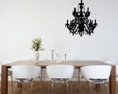 Wall Decal Chandelier Silhouette Modern Light Fixture Lighting Candles Modern Chic