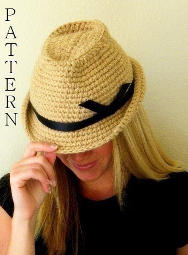 Fedora Hat Pattern- permission to sell finished items.Immediate PDF file download.