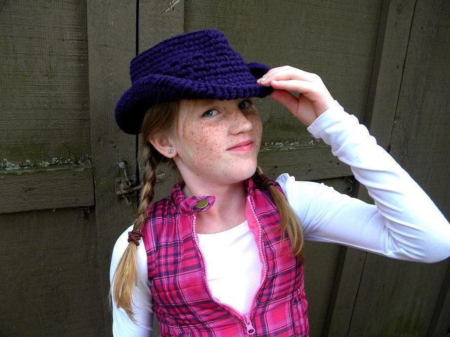 Kids Cowboy Hat Crochet Pattern-Permission to sell finished items.