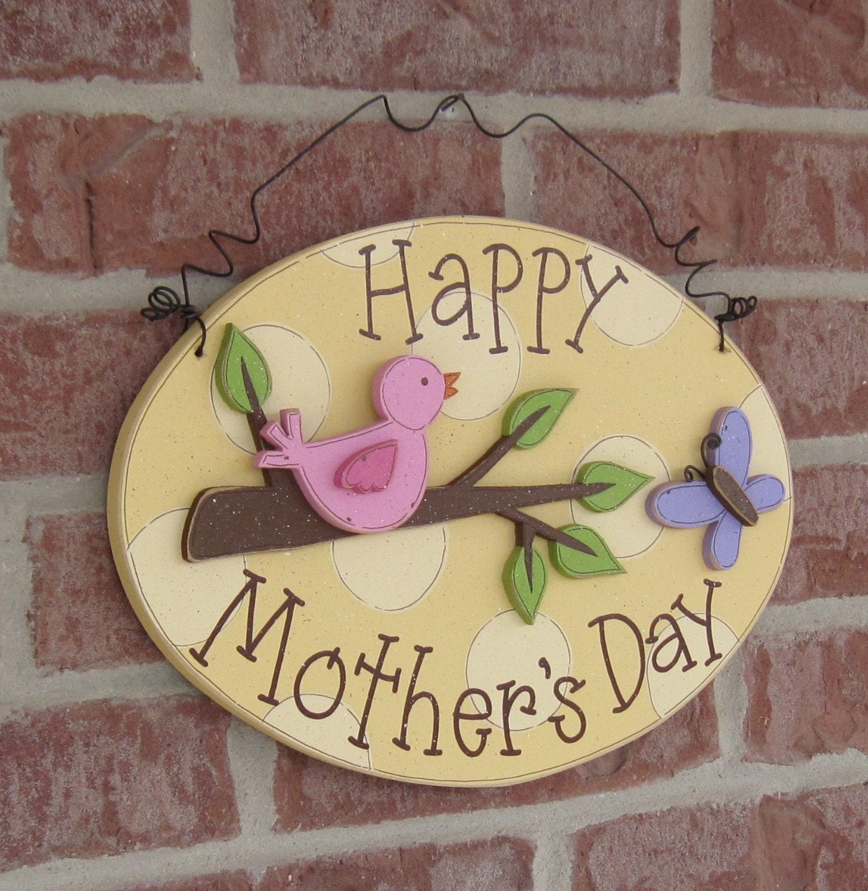HAPPY MOTHER'S DAY Oval Sign for gift, home, desk, shelf, decor