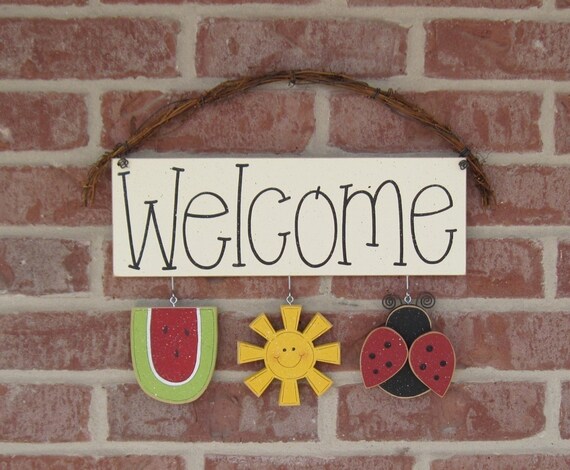 FULL YEAR SET of monthly welcome decorations with a sign (Buy a Full Year Set, Get the Welcome sign Free)  for wall, home, gift, door decor