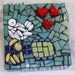 JillsBirthday Sale-- PEACE, LOVE, ROCK AND ROLL (Woodstock-inspired) -- original Woodstock mosaic..dove, guitar, heart, signed
