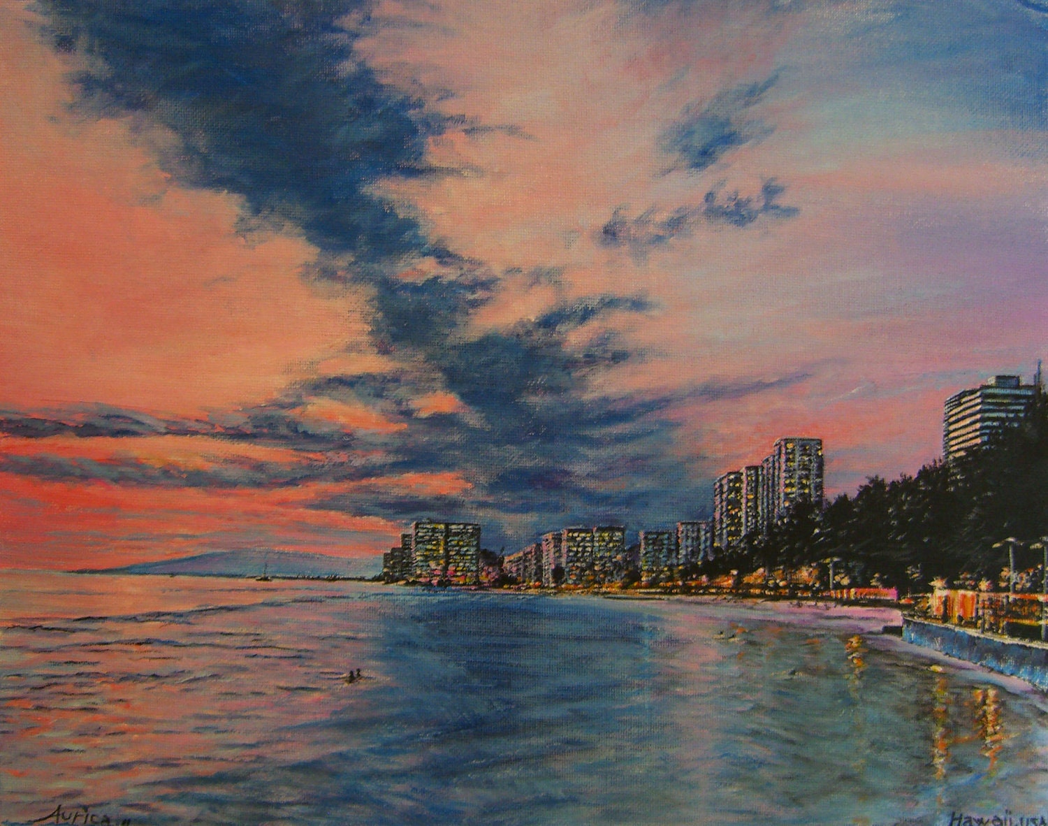 Waikiki, Hawaii beach