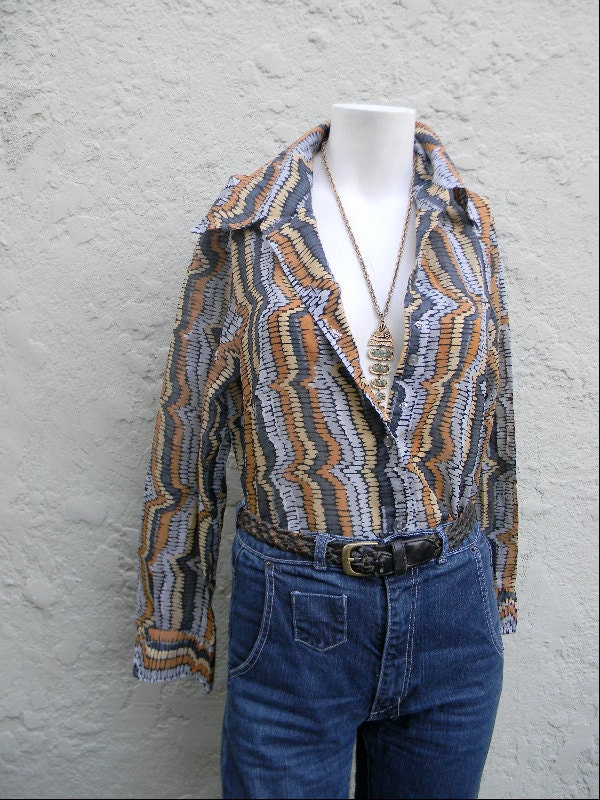 ON SALE /////// vintage. 70s Alex Colman Blouse