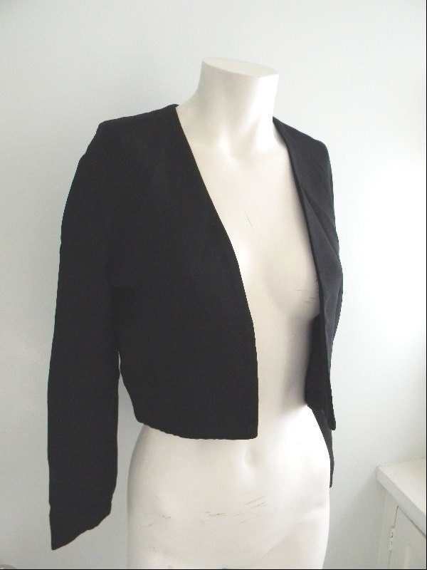 vintage. Nicole Miller Black Bolero Jacket