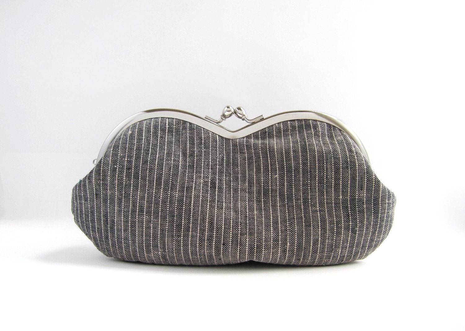 Sunglasses case / Eyeglass Case -gray linen-snap case