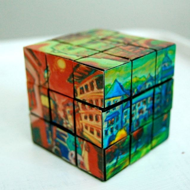 Rubik Cube Fun Decorative Art - Spain Camino de Santiago Paintings - Cool Novel Vintage Gift for Home, Corporate & All Occasions - yenpaintings