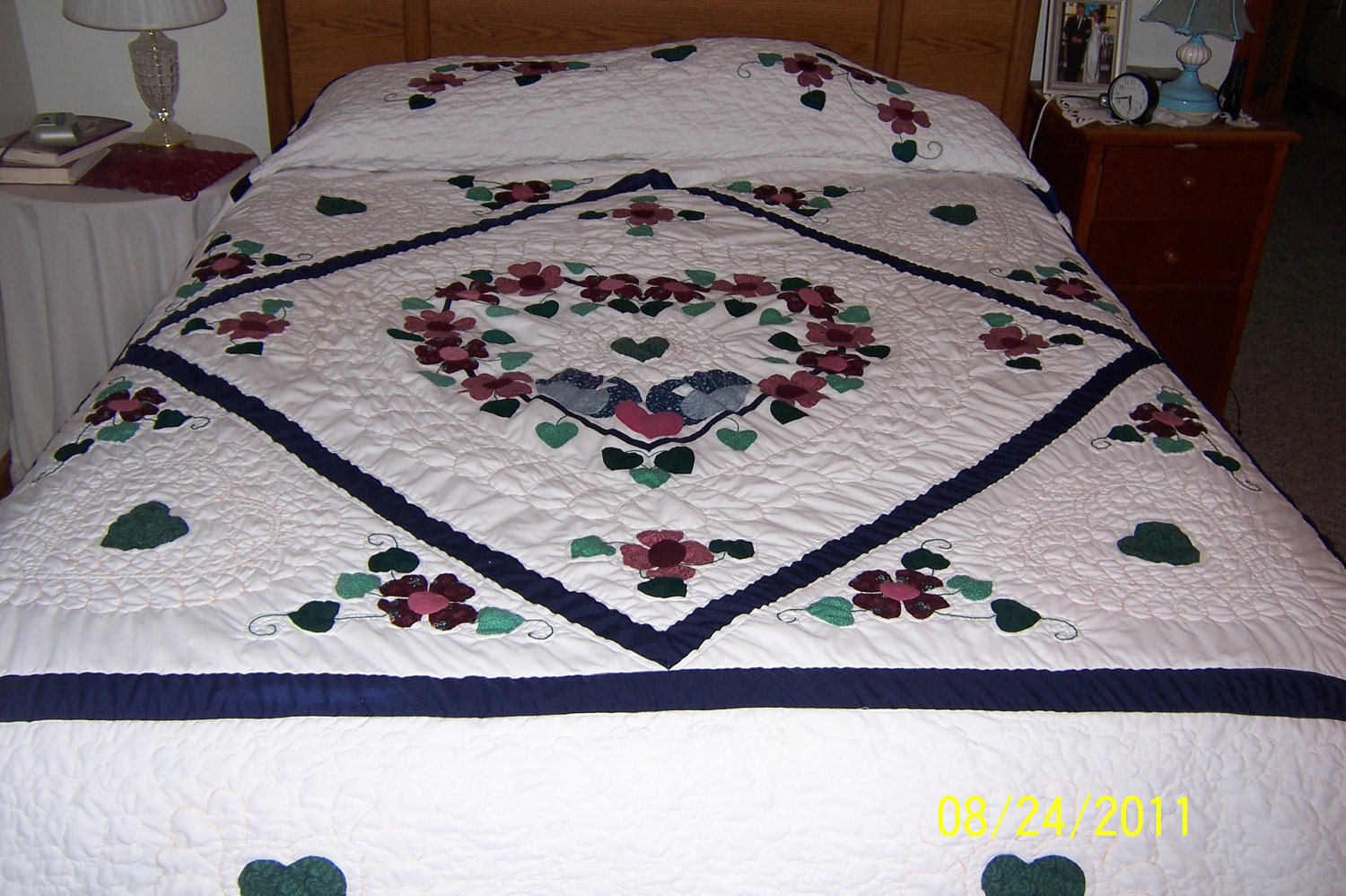 Queen size Amish Wedding Bliss Quilt by passingtime304 on Etsy