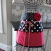 4RetroSisters Pockets & More - Oh So  Cute Red -Women's Half Retro Modern Work Apron -