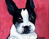 PFK - Portrait of Your Dog Painted From Your Own Photos Original 4x6" or 4x4 Acrylic