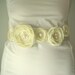 Bridal Belt - Floral Pearl Wedding Sash, Ivory Beaded Bridal Sash for Bride or Bridesmaid