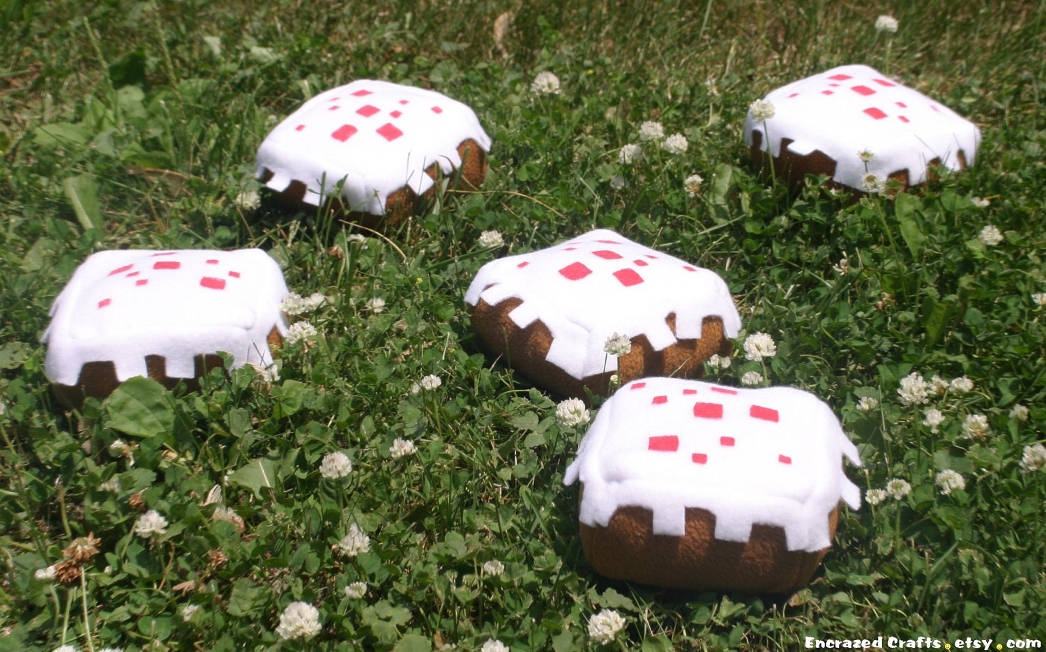 Minecraft Inspired Kitty Catnip Cake Plushie  -Free Shipping-