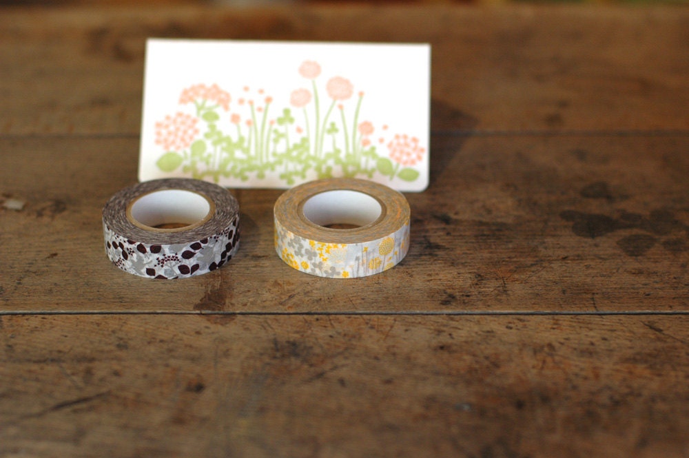 Bird and Little Garden Classiky Ten to Sen washi masking tape set B