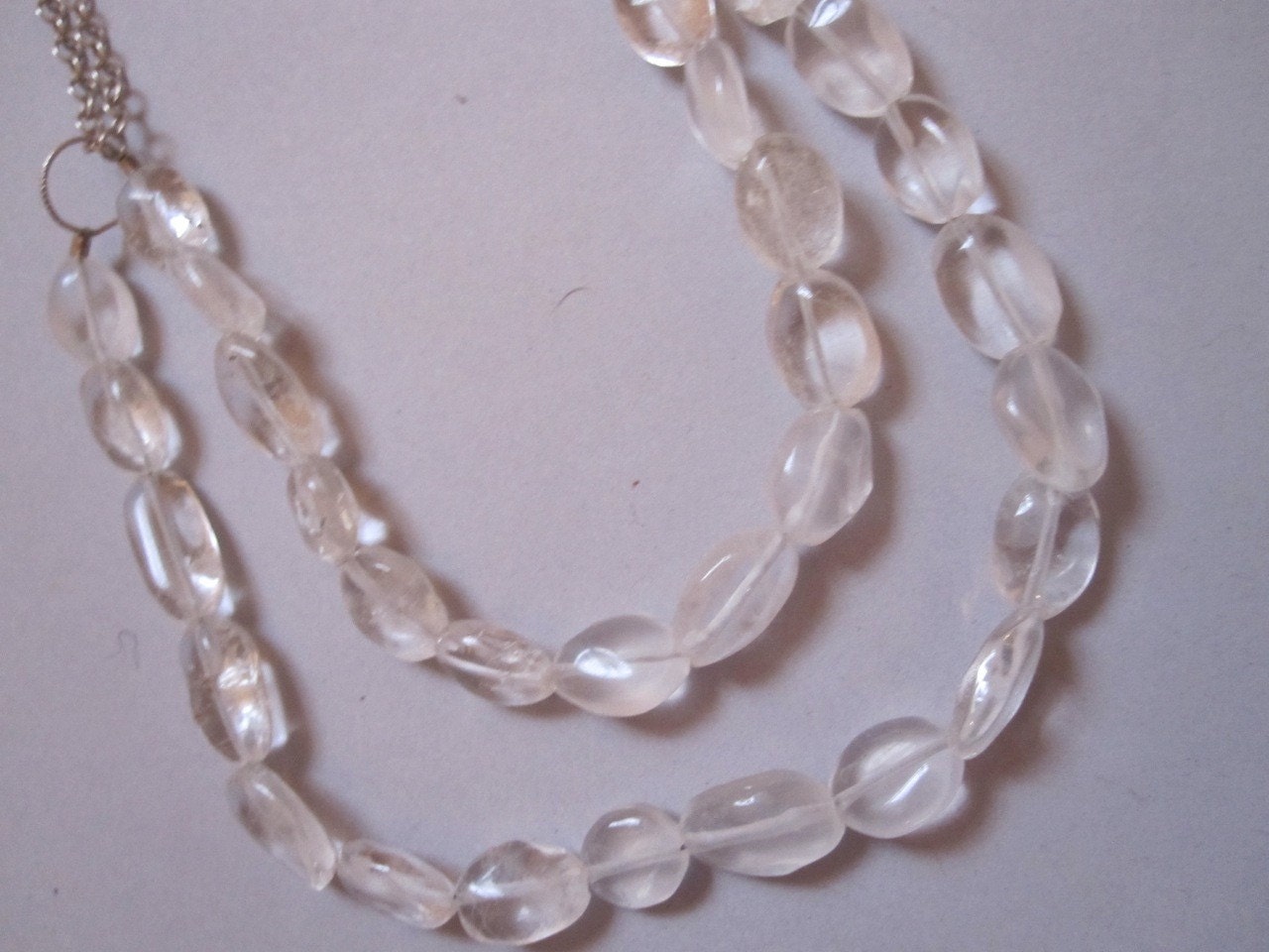 double strand quartz necklace