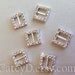 24 Square Rhinestone Buckles -Ribbon Sliders
