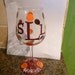 Handpainted, Monogrammed "Let's Go Hokies" Wine Glasses