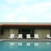 Summer Swim Pool  Mid Century Modern Architectural Landscape 11x14 OR 10x10