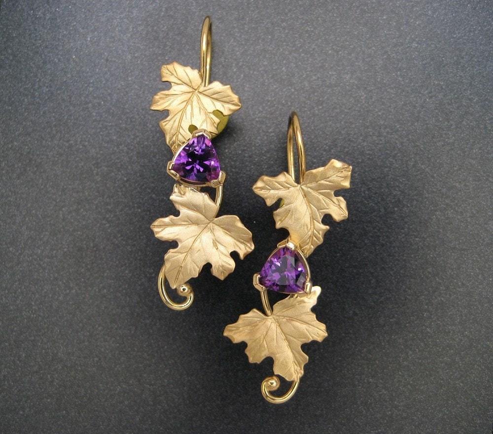 18K Maple leaf Earrings