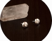 Silver Cavedweller Rock Posts // Sterling Faceted Earrings