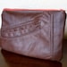 Brown Leather Clutch - Repurposed Leather