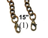 NEW 15 inch antique brass purse chain