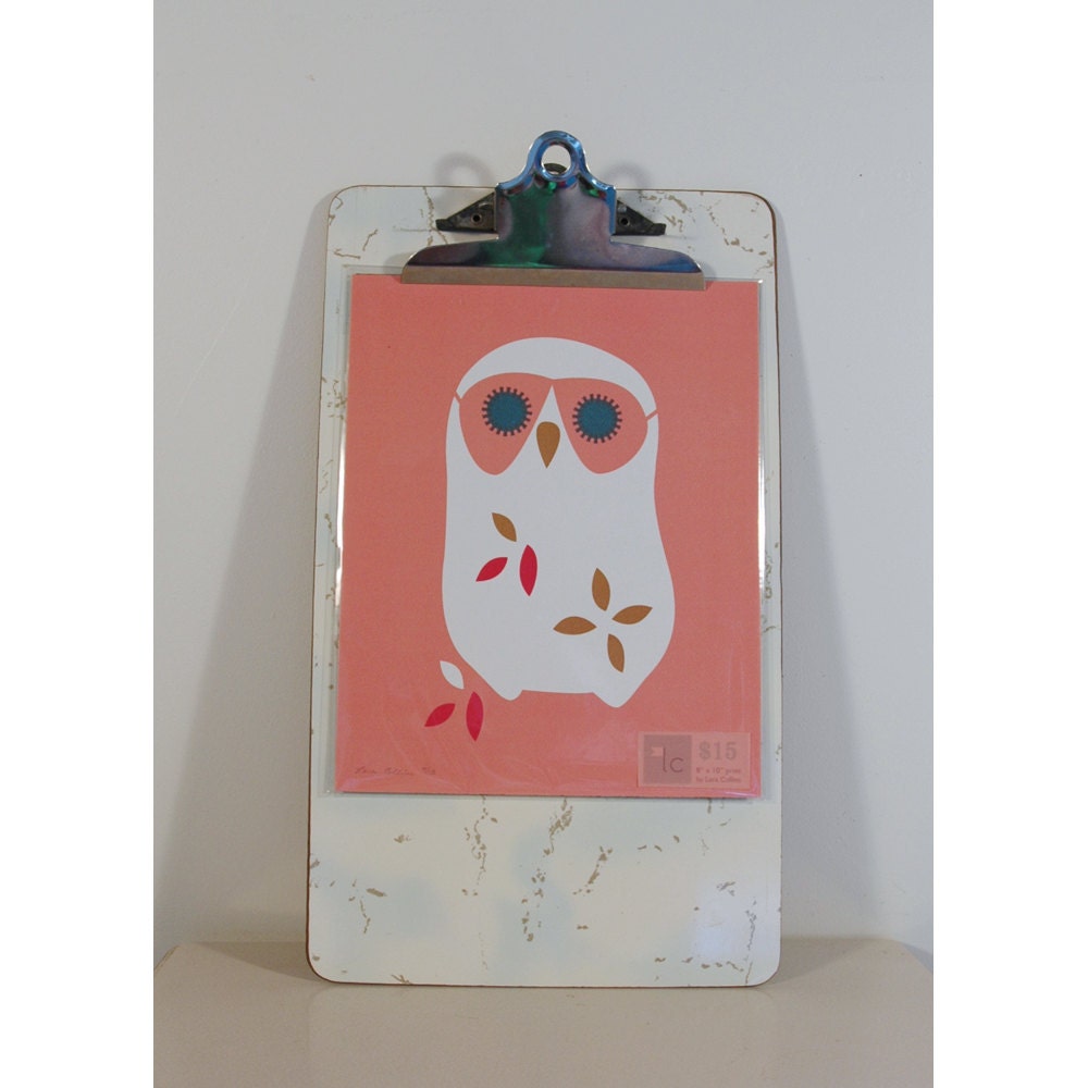 Coral 70s Owl Print - SALE