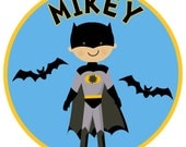 Personalized Batman Bat Super Hero Bodysuit or Shirt