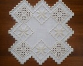 Unique Square Hardanger Doily