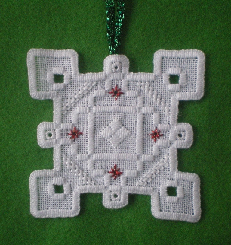 Hardanger Holiday Ornament  -   "Snowflake"