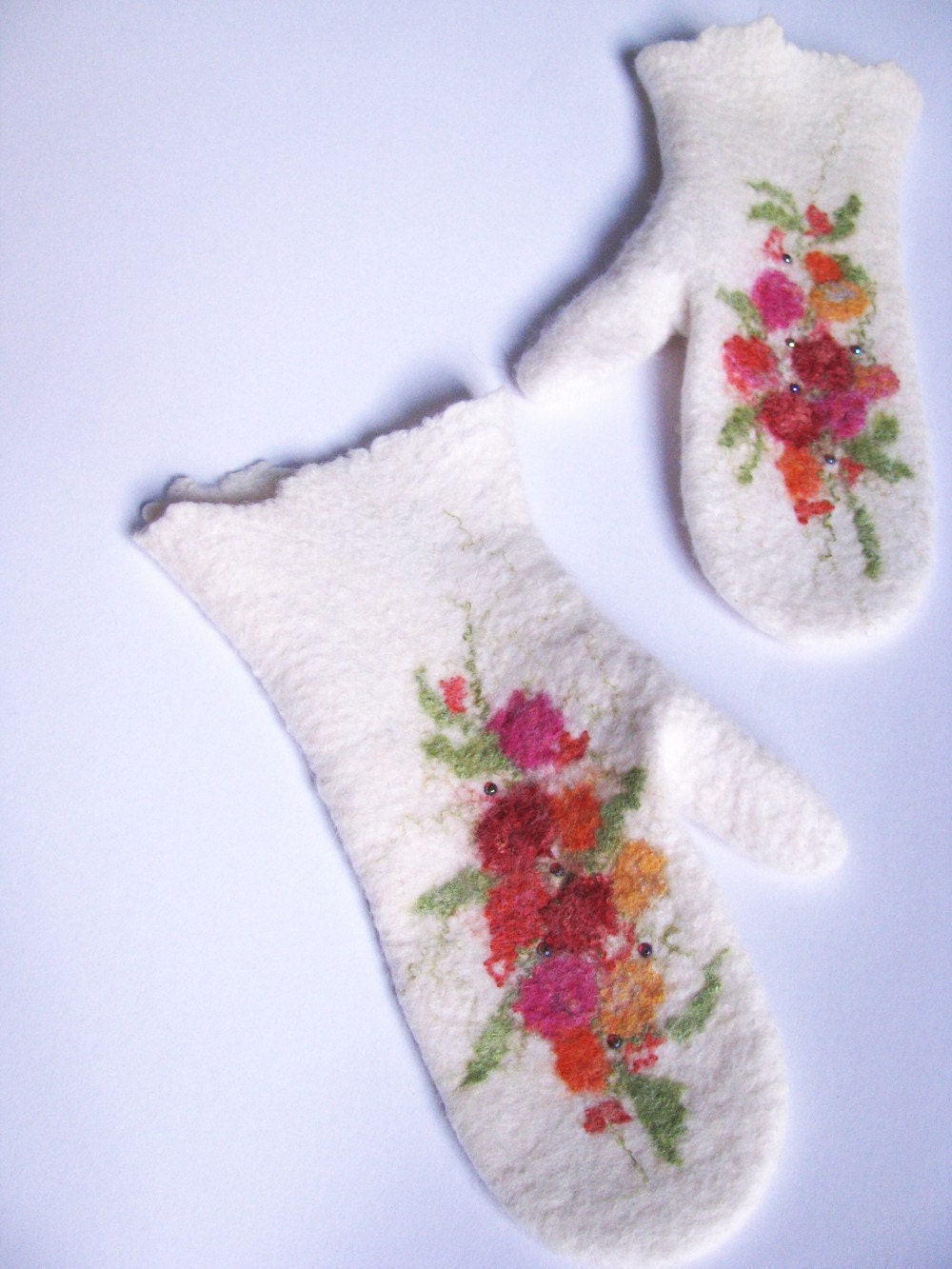 Felted mittens --- Handmade to Order