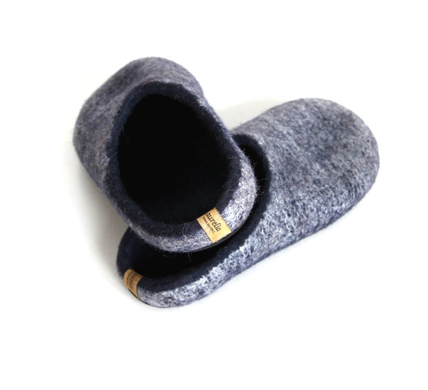 Felted wool slippers unisex --- Handmade to Order