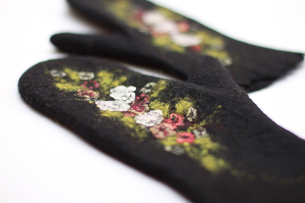 Felted mittens --- Handmade to Order