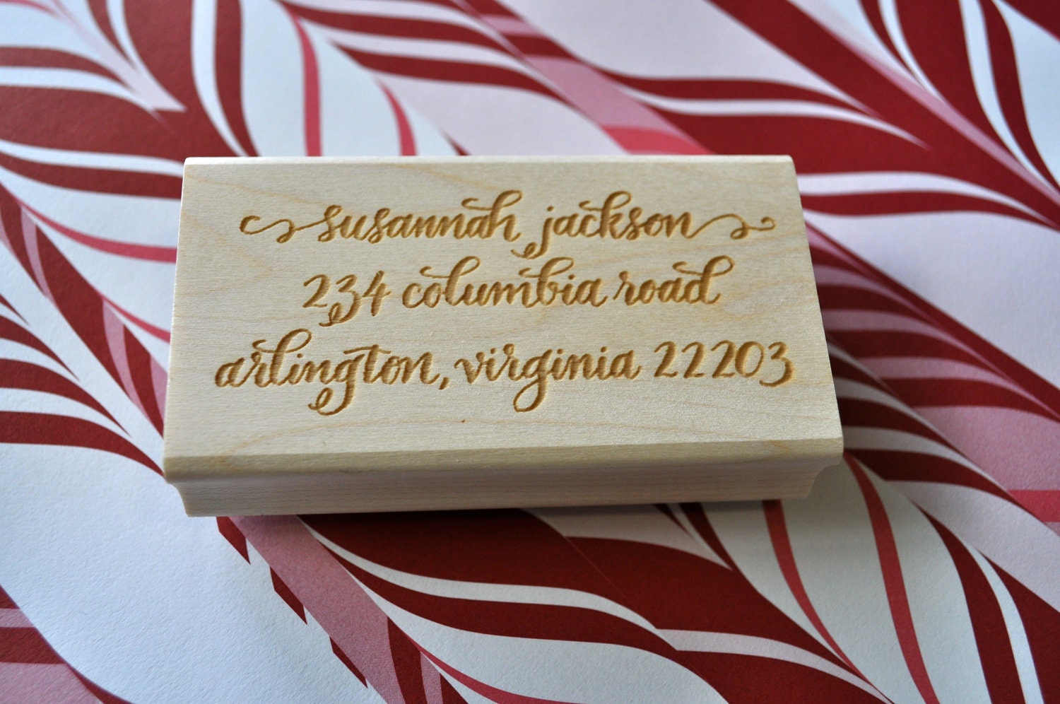 Custom Calligraphy Return Address Stamp - Jackson Lettering Style