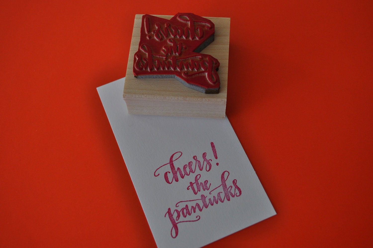 Custom Calligraphy Gift Tag Stamp (Small)