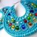 Crocheted hoops with beads