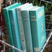 vintage books - aqua stack