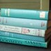 vintage books - aqua stack