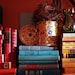 vintage books - aqua stack